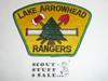 Lake Arrowhead Scout Camps, RANGERS Patch, Worn by U.S. Forest Rangers who oversaw the camp, RARE, 1975