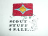 Girl Scout Trefoil with blue behind Patch, used