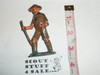 1920's Vintage Barclay  Boy Scout Hiking Lead Toy Soldier, lite wear to paint