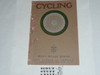 Cycling Merit Badge Pamphlet, Type 3, Tan Cover, 1-40 Printing, some spine wear from library binding but book is solid
