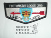 Order of the Arrow Lodge #206 Teetonkah s11 Flap Patch