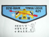 Order of the Arrow Lodge #429 Dzie-Hauk Tonga f13 Flap Patch
