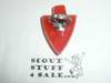 Order of the Arrow OA Lucite Arrowhead Neckerchief Slide, red