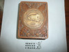 1953 National Jamboree Pressed Wood Syroco Scout Trinket / Jewelery Box, 2 well done repairs