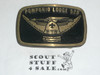 Order of the Arrow Lodge #528 Pomponio 1980's Cast Bronze Boy Scout Belt Buckle