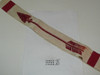 1950's Flocked Felt Ordeal Order of the Arrow Sash, Brotherhood Bars Added, Used with some moth holes, 29"