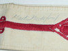 1960's Embroidered On Twill Vigil Order of the Arrow Sash, Medium Weight Twill, Double Row Edged Stitching, SIGNED BY MARTIN MOCKFORD, lite use, 29"