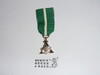 Scouter's Training Award Medal with Green/white Ribbon (A Design), 10k gold filled, shows wear