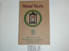 Metalwork Merit Badge Pamphlet, Type 3, Tan Cover, 12-33 Printing