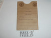 1942 Boy Scout Membership Card, 3-fold, with the Envelope, 5 signatures, expires November 1942, BSMC171