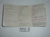 1938 Boy Scout LONE SCOUT Membership Card, 3-fold, with the Envelope, 7 signatures, expires October 1938, BSMC188