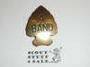 Region 4 1960 National Jamboree Band Metal Neckerchief Slide, gold color
