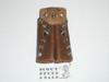 Region 8 Leather Neckerchief Slide, studded chaps - Boy Scout