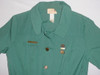 Vintage Girl Scout Uniform Dress with brass buttons and insignia, Size 8, GSH28