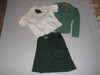 1960's Girl Scout Uniform, Blazer 17" chest 23.5" Length, Skirt 25" waist 23" length, Blouse 19" chest 22" Length , GSH31