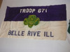 1940's Girl Scout Troop Flag "Belle Rive ILL"