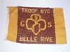 1950's Brownie Girl Scout Troop Flag "Belle Rive"