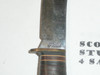 Boy Scout Sheath Knife with leather Sheath, Manufactured by Western, used (PAT2)