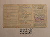 1931 Boy Scout Membership Card, with envelope, 3-fold, 7 signatures, expires October 1931, BSMC288
