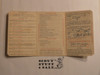 1938 Boy Scout Membership Card, 3-fold, with envelope, 7 signatures, March 1938, BSMC329