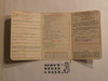 1940 Boy Scout Membership Card, 3-fold, with envelope, 7 signatures, June 1940, BSMC334