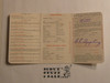 1942 Boy Scout Membership Card, 3-fold, with envelope, 6 signatures, August 1942, BSMC340