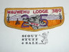 Order of the Arrow Lodge #389 Mauwehu s3 Flap Patch, lite use