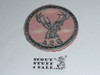 Stag Patrol Medallion, Red Twill with gum back, 1955-1971, used
