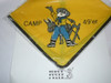 Camp 49'er Neckerchief, Forty Niner Council, yellow with black piping