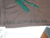 Wood Badge Neckerchief (Axe and Log) Brown cloth with Green Signed by Paul "Torchy Dunn, Founder of Torchy Neckerchief Slides, SM of USA  Wood Badge #1 & 2 (1948)