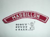 MASSILLON Red and White Community Strip, sewn