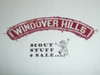 WINDOVER HILLS Red and White Community Strip, sewn