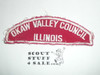 Okaw Valley Council Red/White Council Strip, sewn