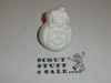 Pumpkin with Cat Plaster Neckerchief Slide, unpainted, Great for Cub or Boy Scout Project