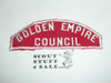 Golden Empire Council Red/White Council Strip, sewn