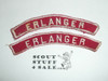 ERLANGER Red and White Community Strip, sewn, 2 different