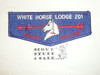 Order of the Arrow Lodge #201 White Horse s1 Flap Patch
