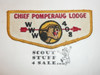 Order of the Arrow Lodge #408 Chief Pomperaug f2 Flap Patch, lite box soil