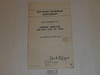 1963 Boy Scout Handbook Supplement, Realigned Boy Scout Requirements, 8-63 printing