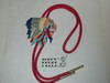 Order of the Arrow Colorful Indian Head Logo Bolo Tie, Unused