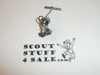 Wood Badge 3 Beads Staff Tie Tack / Pin, pewter color - Scout