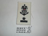 Sea Scout Position Patch, Sea Scout Ship Skipper on white twill with rolled edge