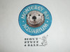 Vintage Monterey Bay Aquarium Travel Souvenir Patch, blue variety 1