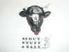 Region 12 Neckerchief Slide, Torchy, steer head, broken horn