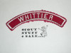 WHITTIER Red and White Community Strip, used