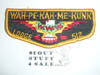 Order of the Arrow Lodge #512 Wah-Pe-Kah-Me-Kunk s3 Flap Patch