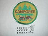 Woven Camporee Patch, Generic BSA issue, yellow, green r/e bdr
