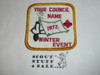 Your Council Name Sample Patch, 1972 Winter Event