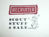 Woven Recruiter Patch, red