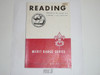Reading Merit Badge Pamphlet, Type 5, Red/Wht Cover, 1-47 Printing